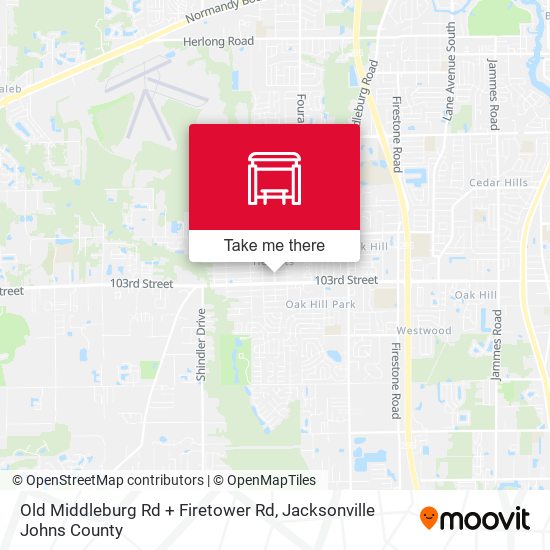 Old Middleburg Rd + Firetower Rd map