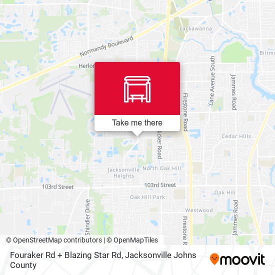 Fouraker Rd + Blazing Star Rd map