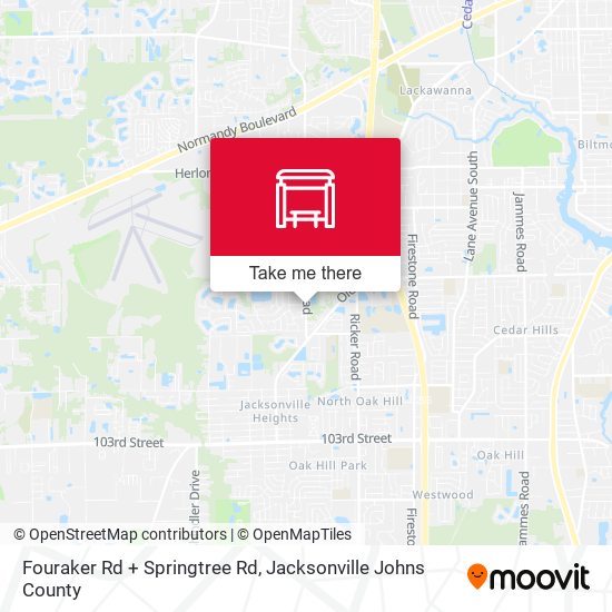 Fouraker Rd + Springtree Rd map