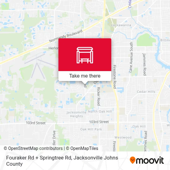 Fouraker Rd + Springtree Rd map