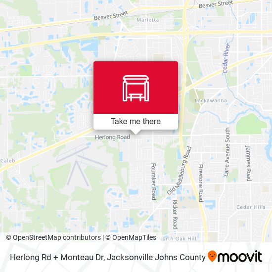 Herlong Rd + Monteau Dr map