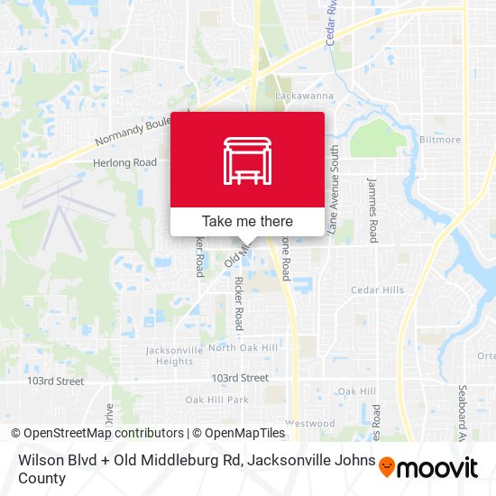 Mapa de Wilson Blvd + Old Middleburg Rd