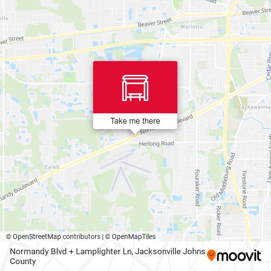 Normandy Blvd + Lamplighter Ln map