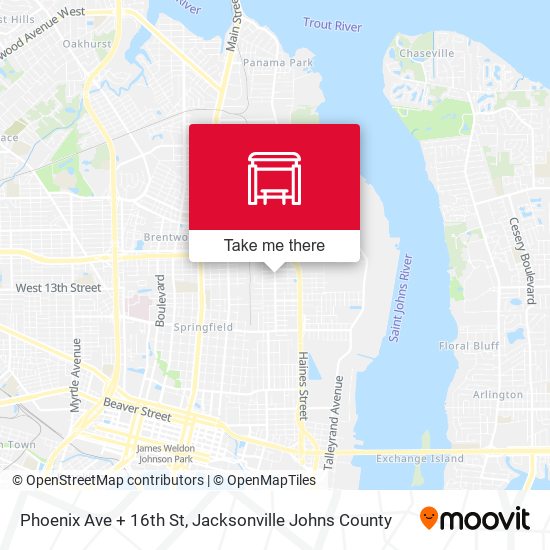 Phoenix Ave + 16th St map