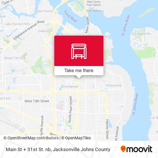 Main St + 31st St. nb map