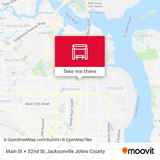 Main St + 32nd St map