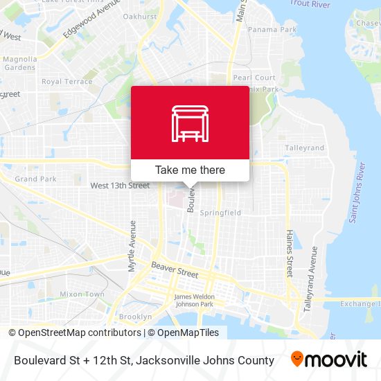 Boulevard St + 12th St map