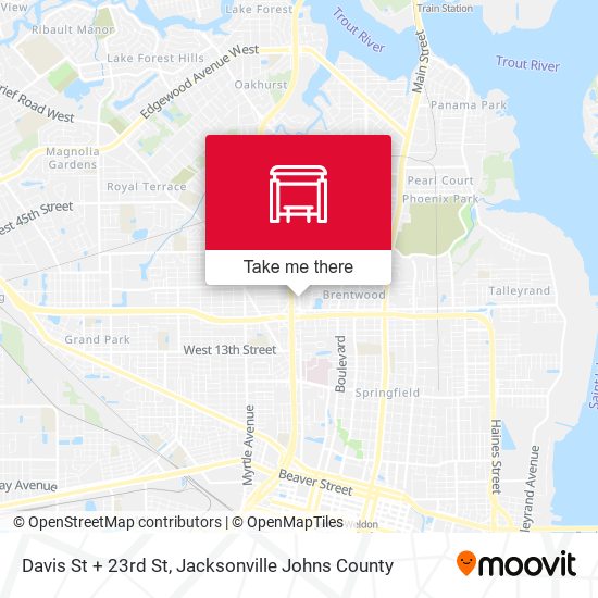 Davis St + 23rd St map