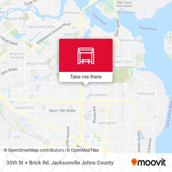 Mapa de 30th St + Brick Rd