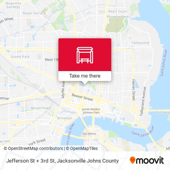 Mapa de Jefferson St + 3rd St