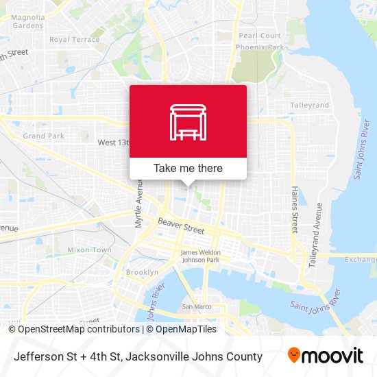 Mapa de Jefferson St + 4th St