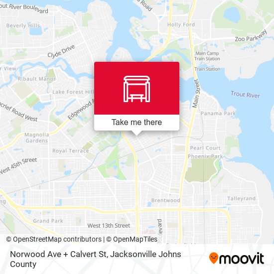 Mapa de Norwood Ave + Calvert St
