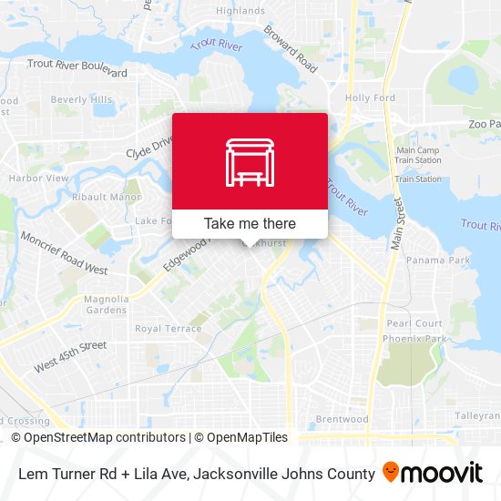 Mapa de Lem Turner Rd + Lila Ave