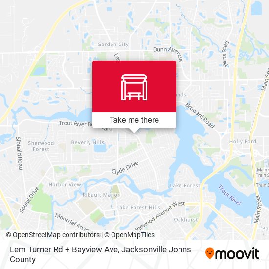 Lem Turner Rd + Bayview Ave map