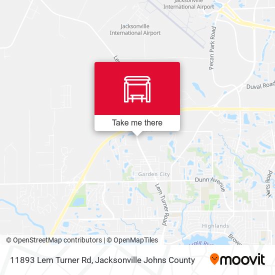 Mapa de 11893 Lem Turner Rd