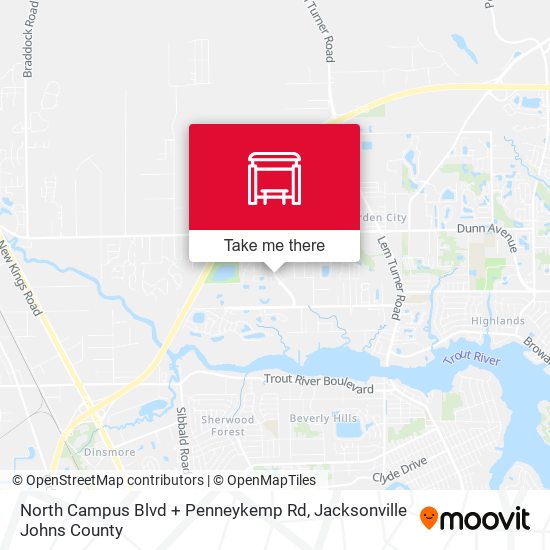 North Campus Blvd + Penneykemp Rd map