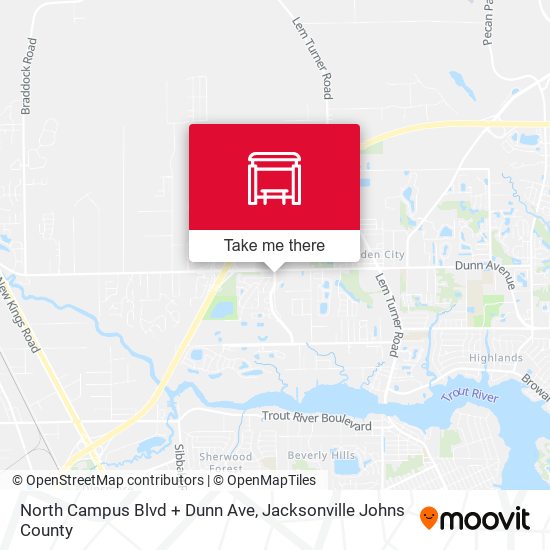North Campus Blvd + Dunn Ave map
