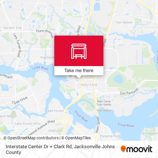 Interstate Center Dr + Clark Rd map