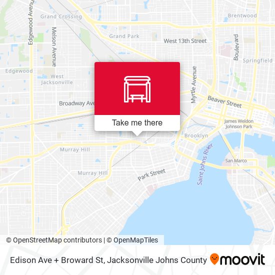 Edison Ave + Broward St map