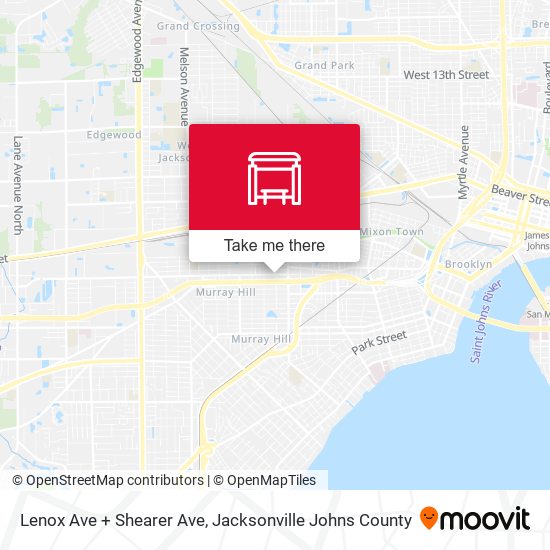 Lenox Ave + Shearer Ave map