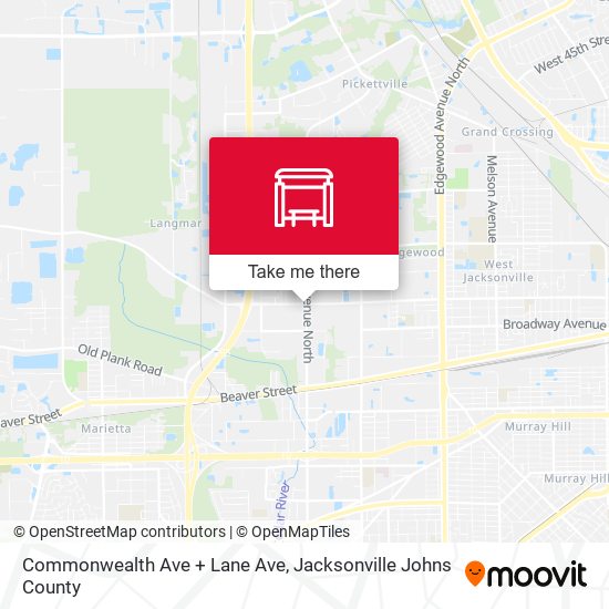 Commonwealth Ave + Lane Ave map