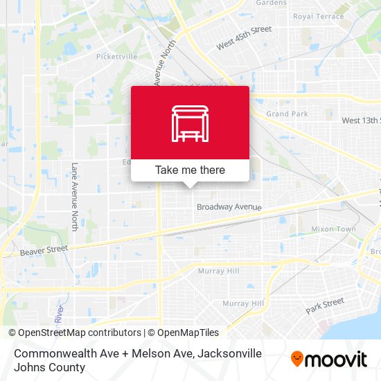 Commonwealth Ave + Melson Ave map