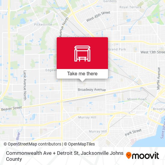 Commonwealth Ave + Detroit St map