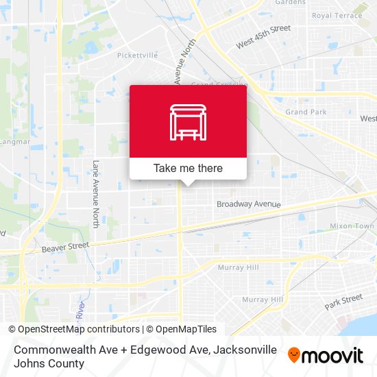 Commonwealth Ave + Edgewood Ave map