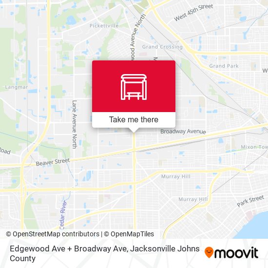 Edgewood Ave + Broadway Ave map