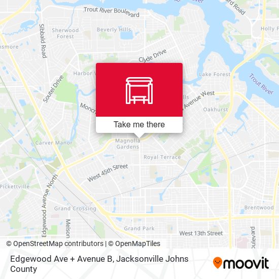 Edgewood Ave + Avenue B map