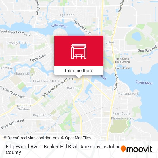 Edgewood Ave + Bunker Hill Blvd map