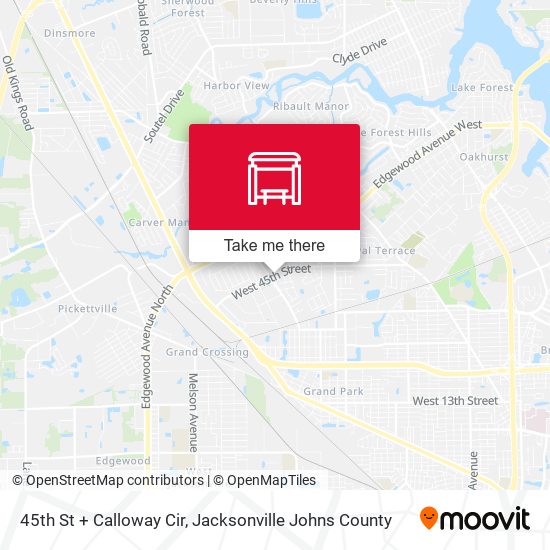 45th St + Calloway Cir map