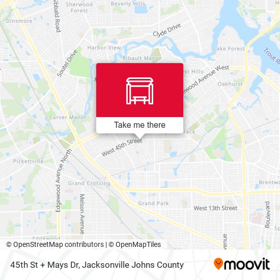 45th St + Mays Dr map