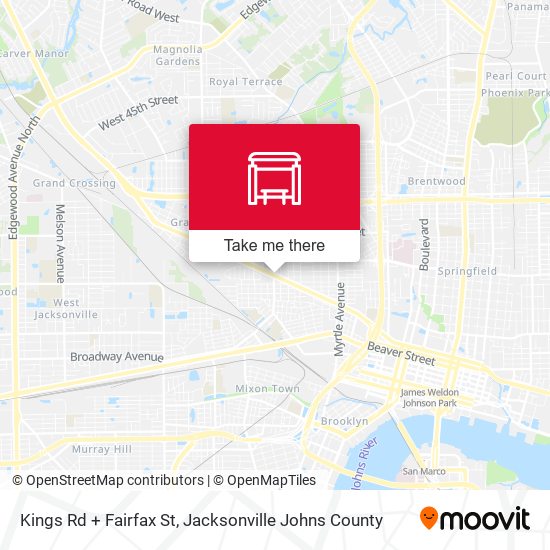 Mapa de Kings Rd + Fairfax St