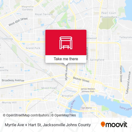 Myrtle Ave + Hart St map