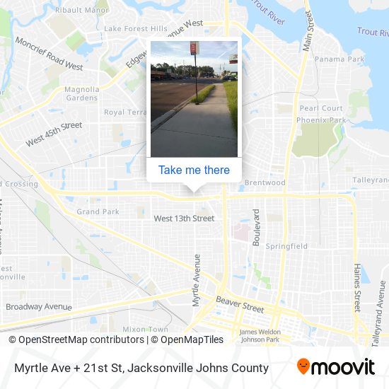 Myrtle Ave + 21st St map