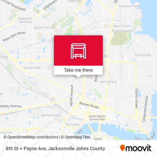 8th St + Payne Ave map
