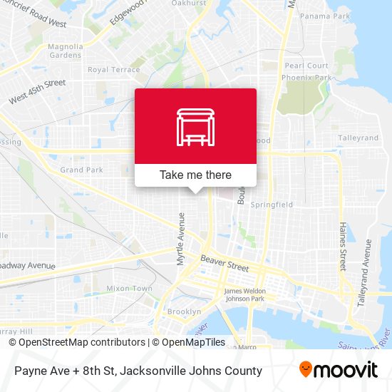 Payne Ave + 8th St map