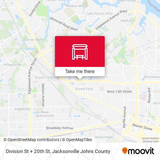 Division St + 20th St map