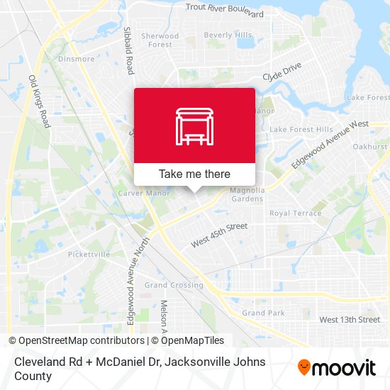 Cleveland Rd + McDaniel Dr map