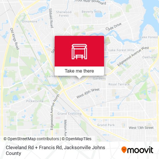Cleveland Rd + Francis Rd map
