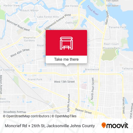 Moncrief Rd + 26th St map