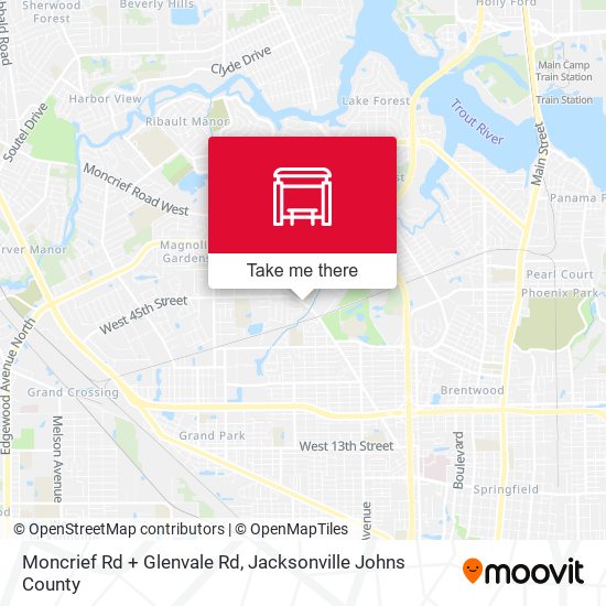 Moncrief Rd + Glenvale Rd map