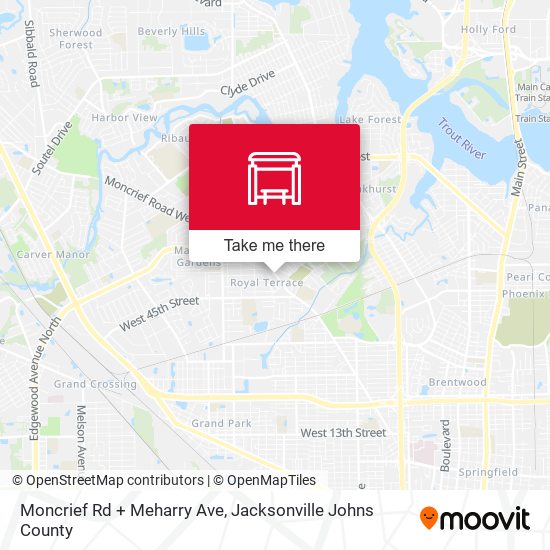 Moncrief Rd + Meharry Ave map