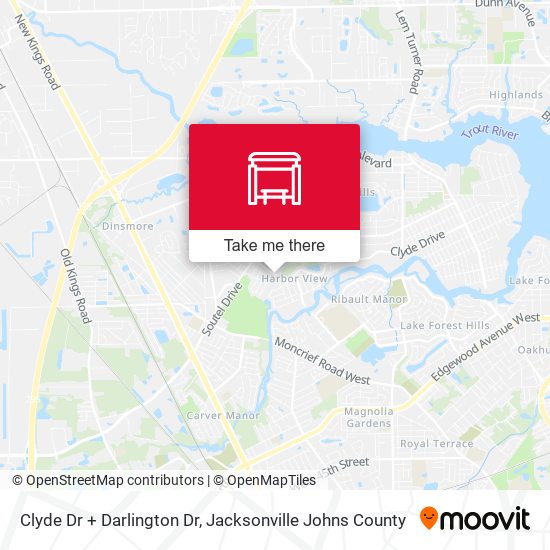 Clyde Dr + Darlington Dr map