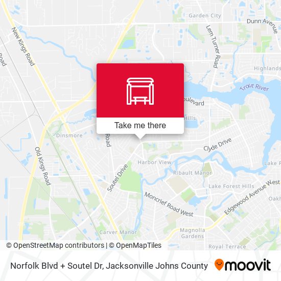 Mapa de Norfolk Blvd + Soutel Dr