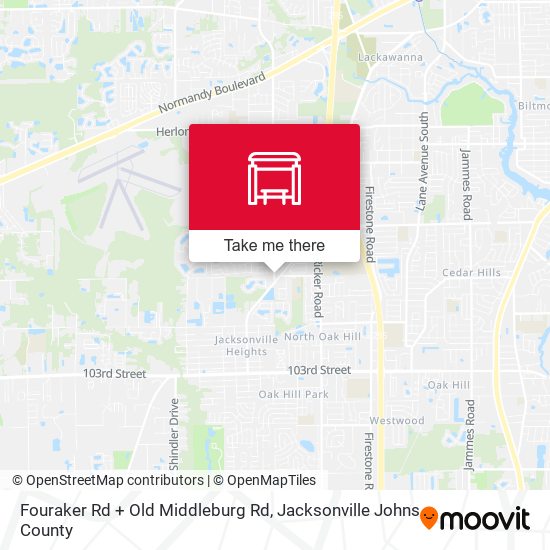 Fouraker Rd + Old Middleburg Rd map