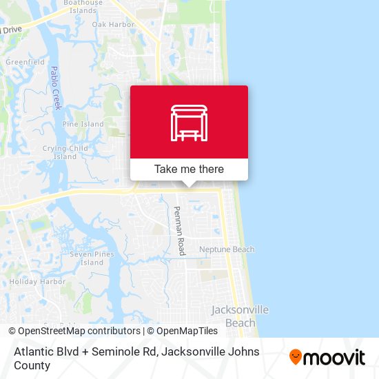 Atlantic Blvd + Seminole Rd map