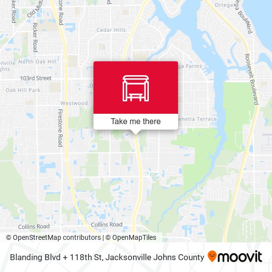 Mapa de Blanding Blvd + 118th St