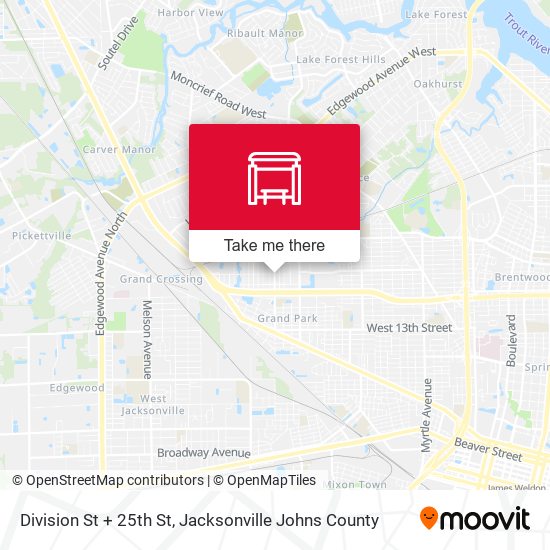 Division St + 25th St map